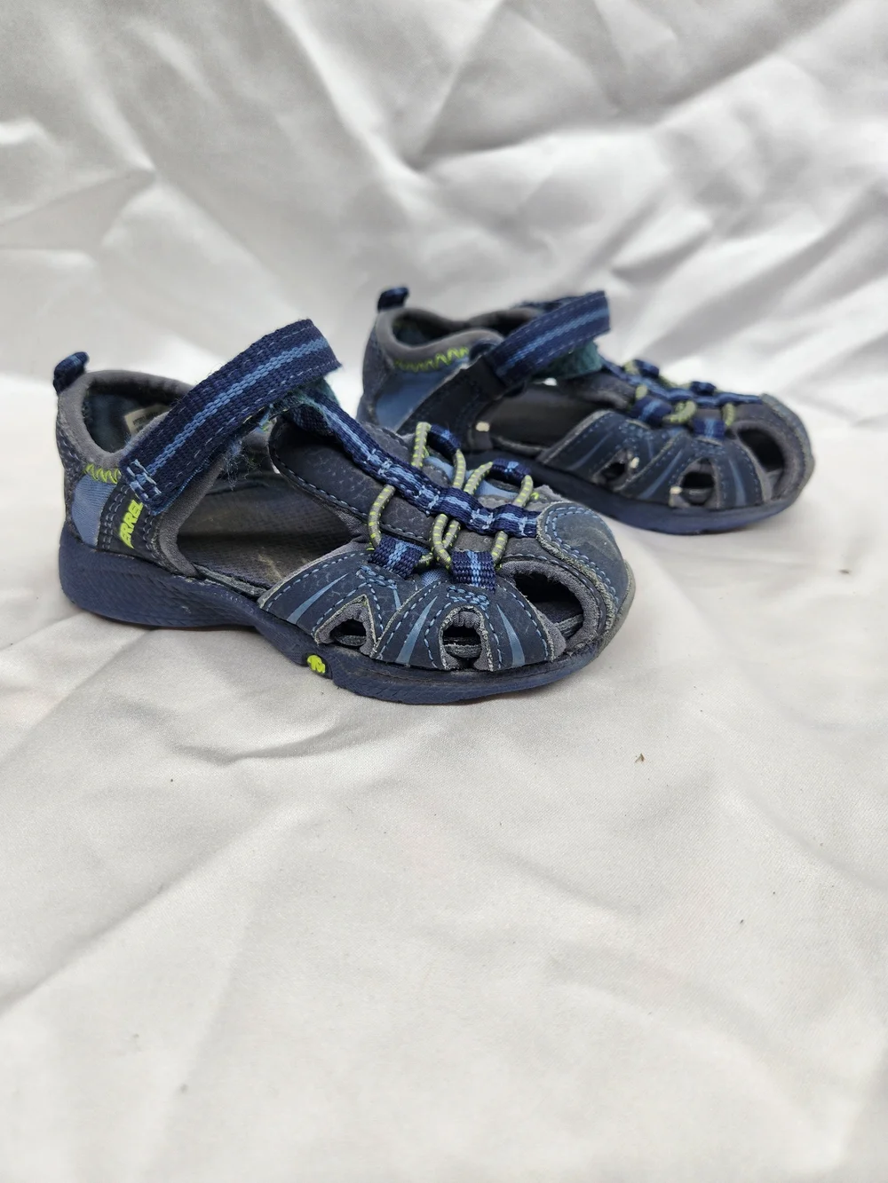 Merrell Navy Blue Closed-Toe Kids Sandals with Hook-and-Loop Strap